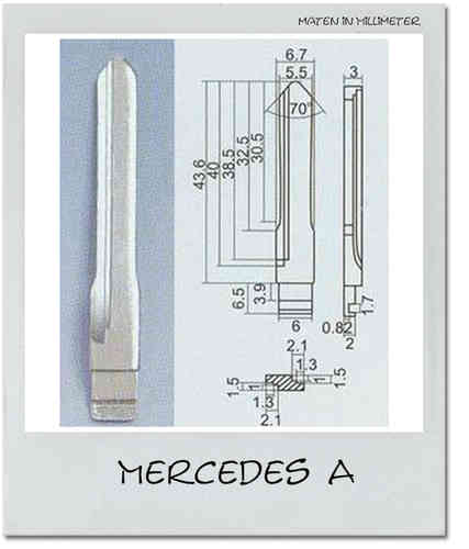 Mercedes (A) Sleutelbaarden (2 Stuks)