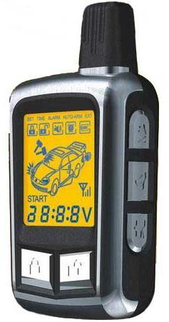 Auto Alarmsysteem FM500 2-weg LCD Pager met Microwave sensor