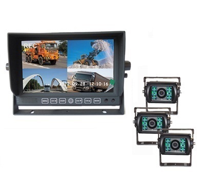 Q7 Achteruitrijcamera 7 Inch Quad Splitscreen - Nieuw model met 3 Camera