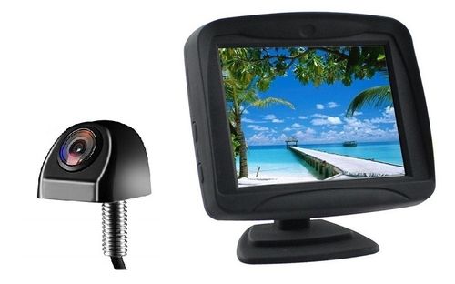 D3 - Monitor 3.5 Inch - Achteruitrijcamera set met Camera CM026 (Zwart)