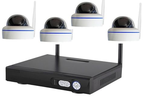 Bewaking Beveiligingscamera set NVR 1080p - 4 Dome 1080p full HD IP Buiten camera's waterdicht